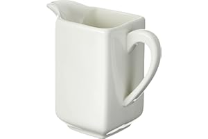 Dajar Porto 210 ML Pichet à Lait, Porcelaine, Blanc, 11 x 5,7 x 9,8 cm