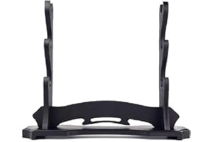 BiJun Sword, Katana Sword Stand, Wood Samurai Sword Stand, Katana Holder, Gladiator Sword Display lightsaber Crusader Knife Hanger Support Rack (3 Tiers)