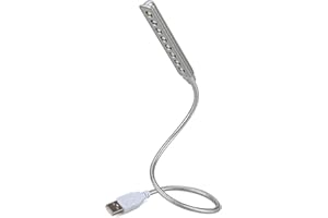 Daffodil ULT05 Lámpara USB LED Portatil Ordenador Flexible Potente – Per Lectura y Iluminar Teclado y Escritorio- No Necesita Pilas - Compatible con Computadora PC & Mac