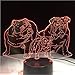 Produktbild Nachtlichter Hund Familie 3D Led Leucht Schreibtischlampe Neuheit 7 Farbwechsel Usb Nachtlichter Wohnkultur Nacht Tier Kreative Kinder Geschenk