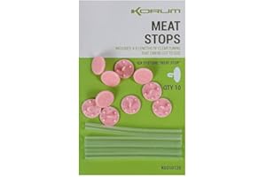 Korum Meat Stops (K0310120) - 10 Pack - Pink Gripper Point Plastic Fishing Hook Accessory