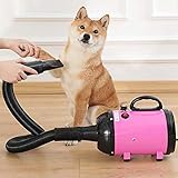 ▶ Secar con rapidez: el secador eléctrico para perros de 2600W proporciona un potente flujo de aire en minutos para secar las mascotas y eliminar la humedad de la piel de manera efectiva. Deje que sus lindas mascotas se sequen completamente desde la base hasta los folículos pilosos, perfectos para usar en el hogar y en el salón de mascotas.