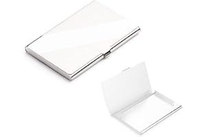 MOJOTIC Visitenkartenetui, Professioneller Visitenkarten Aufbewahrung, Edelstahl Aufbewahrungsschützer Taschen Visitenkarten Etui, für Männer und Frauen (9,5 x 6 x 0,7 cm)