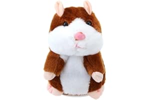 Tomaibaby Talking Hamster Plush Mouse Interactive Toy Repeat What You Say Speak Record Toy Electronic Pet Hamster Toy Party Favours Toys GIfts for Girls Boys