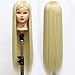 Neverland Beauty 26" Long Smooth 100% Synthetic Blonde Hair Hairdressing Equipment Styling Head Doll Mannequin Training Head Tools Braiding Cutting Student Practice Model with Clamp UK Stock