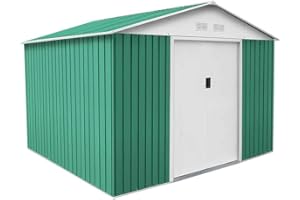 Caseta Metálica Gardiun Bristol 7,74 m² Exterior 241x321x205 cm Acero Galvanizado Verde