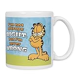 Garfield I Am Not Always Right But I Am Never Wrong 11 Oz Ceramic Coffee Mug