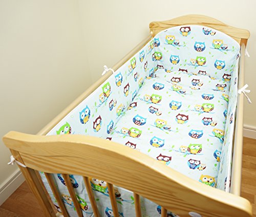 Nursery Long All Round Safety Bumper with Pattern (Fits Cot Bed 140x70 cm, Pattern 24)