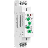 DEWIN Asymmetric Cycle Time Relay 230V, Multifunction On/Off Cyclic Time Delay Relay AC/DC DIN Rail Delay Relay 12V-240V GRT8