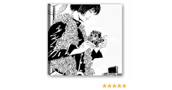 Valentina 5 Quadro Moderno 50x50 Cm Tela Stampa Rosselli Disegno Bianco E Nero Rosso Film Fumetto Cartone Crepax Manga Arredamento Casa Salotto