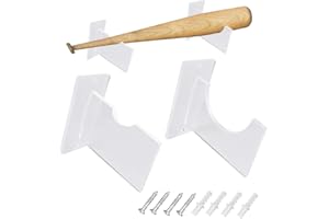 OLRWSLG 2 Stück Halterung für Baseballschläger Acryl Baseballschlägerhalter mit Schrauben Klarer Baseballschläger Halterung für Platzierung Baseballschläger Softballschläger Hockeyschläger