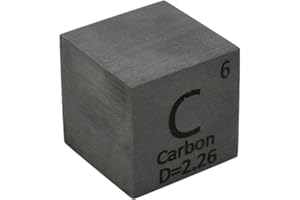 YVZOTCK 25.4mm Cube Carbone 99,9% de Haute Pureté Cube Carbone en Sculpté Élément Périodique Cube