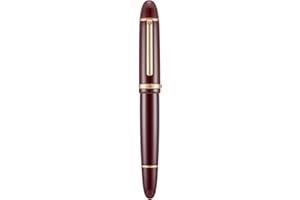 EROFA Jinhao X159, Penna stilografica con pennino extra fine, bordeaux con clip dorata, in acrilico, di grandi dimensioni