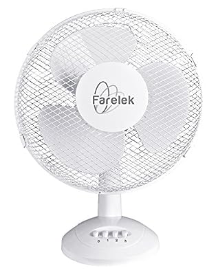 Farelek TF 300 Ventilateur de table 30 cm Blanc,40w