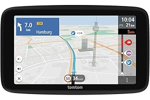 Tomtom GPS GO Camper Tour 2ª generación para Autocaravana y Caravana, Pantalla de 6" con PI para Autocaravana y Caravana, Actualización Wi-FI,Tráfico TomTom, Alertas de Zonas de peligro. Mapas Europa