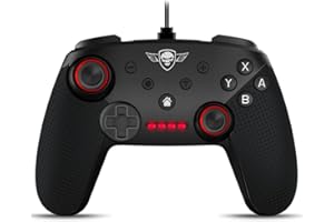 SPIRIT OF GAMER - PGP Bluetooth Gamepad Mandos Pro Gaming Controller Black - Inalámbrico - Recargable A Través De USB - Control De Agarre - Motores De Doble Vibración - Autonomía De 12 Horas