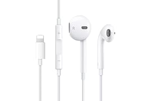 UCGOU Cuffie per iPhone, Auricolari iphone con filo Cuffie Cablato In Ear, Cuffiette Hi-Fi Stereo con Controllo del Volume e Microfono, Cuffie Compatibile con iPhone 12/12 Pro/11/XS/X/14/13/13 Pro/7/7Plus/8