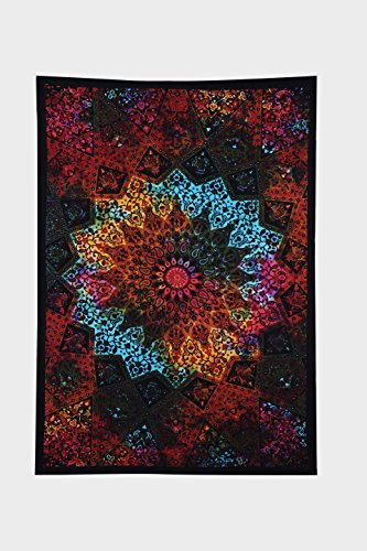 Indisch Boho Wandteppich Psychedelisch Star Mandala Strand Wandbehang Hippie Bohemien Tapisserie Psychedelic Tie Dye Tapestry Von Rajrang