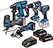 Produktbild Set Bosch GBH 18 V-EC + GSB 18 V-60 C + GST 18 V-LI S + GDR 18 V-LI + GWS 18 – 125 VLI + 2 4 AH Akkus + Ladegerät