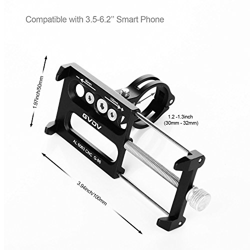 Alloy Fahrrad Handy Halter Halterung, GVDV Fahrradhalterung Stander Fahrradhalterung Lenkerhalter Universal-Fahrrad und Motorrad-Telefon-Einfassung Cradle für iOS, Android Smartphones, GPS und andere kompatible Geräte - 7