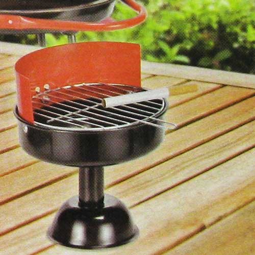 Aschenbecher Metall Grill Design 11,5cm, Balkon Fest Party Aschen Ascher Becher (LHS)