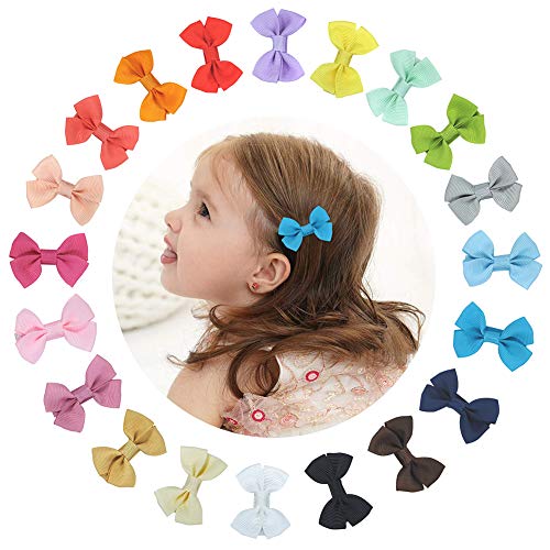 YZCX Set da 20 Mollette per Capelli Bambina Fermagli Capelli Antiscivolo Accessori per Bambini Alligatore Clip Multicolore Carini Clips