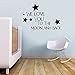 V&C Designs Ltd We Love You to the Moon and Back Quote Children's Bedroom Kids Room Playroom Baby Nursery Wall Sticker Wall Art Vinyl Wall Decal Wall Mural - Regular Size (Large size also available)