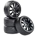 Produktbild Straßenmodell Reifen Felgenset V-Grip 10 Speichen schwarz 1:10 RC Car partCore 321001