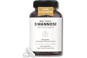 D-Mannose High Strength – Urinary & Bladder Support – Up to 2000mg Daily Dose | 120 Vegan Capsules | Pure D Mannose for Daily Urinary Cleanliness & Comfort | HERA VITALITY
