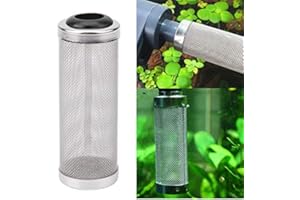 Pssopp Protector del Filtro para acuarios: Tanque de Peces de Acero Inoxidable, Peces, camarones, Malla, Filtro de Red, Cubierta de la Caja, Protector(L16mm)