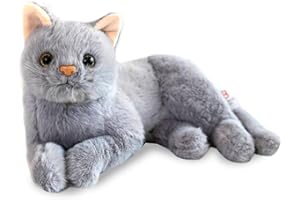 CLKDPNO Cat Plush Soft Toys, Cat Stuffed Animal Plush Simulation Cute Realistic Doll, Pillow Soothing Hugging Sleeping, Birthday Gifts Present Party Favors For Boys And Girls, 30cm
