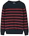 MANGO KIDS - Striped cotton sweater - Size: 5-6 years - Color: Dark Heather Grey