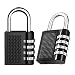 Produktbild Kombinationsschloss 2er-Pack, Kungix Lock Vorhängeschloss Vorhängeschloss Code mit Code 4 Zahlen für School Gym Locker, Gepäck-Koffer Gepäck Schlösser, Aktenschränke, Werkzeugkasten, Tasche ,Schwarz