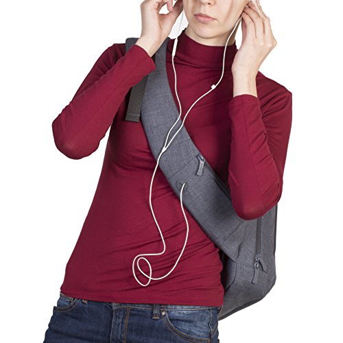 RIVACASE Tasche für Notebook bis 13.1“ – Leichte Umhängetasche mit gepolsterten Seiten und weichen Schultergurt – Grau - 9