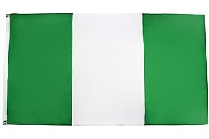 AZ FLAG Nigeria Flag 3' x 5' - Nigerian flags 90 x 150 cm - Banner 3x5 ft Light polyester