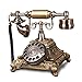 Produktbild JFFFFWI Telefon Antique Vintage Massivholz Handmade Vintage Antique Home Wohnzimmer Büro Fixed Seat Ornamente Modeaccessoires Schlafzimmer Wohnzimmer Desktop Ornamente (Farbe: Bronze)