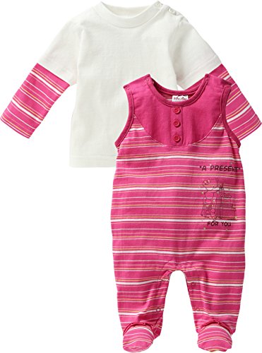 Schnizler Unisex Baby Clothing Set Presents Neck Long Sleeve Romper, Pink (Original), 6-9 Months (Manufacturer Size:68)