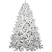Produktbild Weißer künstlicher Weihnachtsbaum 210cm in Premium Spritzguss Qualität, weiße Douglastanne, Tannenbaum weiß mit PE Kunststoff Nadeln, Douglasie Christbaum im schneeweißen Design