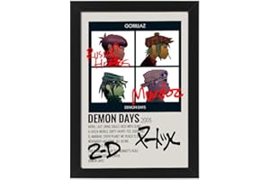 ALLSTARMEDIA Affiche dédicacée Demon Days par Gorillaz - Couverture de l'album - Cadeau pour fan (sans cadre, A4)