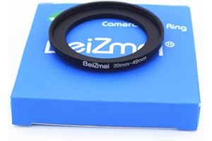 BEIZMEI 39mm a 49mm Anelli Adattatore Filtro Lente Compatibile con tutte 39mm le Obiettivo a 49mm UV,ND,CPL,filtro,39mm lens to 49mm Filtro Ring