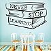 Produktbild Moderne Never Stop Learning Wandaufkleber Dekorative Aufkleber Wohnkultur Kinderzimmer Dekor Aufkleber Kreative Aufkleber Rot M 30 cm X 44 cm