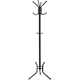 SONGMICS RCR17B Sağlam Metal Elbise Askısı, Portmanto, Y&uuml;ksekliği Yaklaşık 176 cm Siyah
