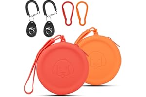 FIDWALL Torba na smakołyki z silikonu, 2 sztuki, torba na karmę do treningu psa, na akcesoria dla psów, rozmiar kieszonkowy, łatwa do czyszczenia, bezzapachowa, konstrukcja z zamkiem błyskawicznym,