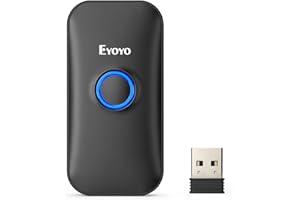 Eyoyo Mini 1D Bluetooth Barcode Scanner, 3-in-1 Bluetooth & USB Wired & 2.4G Wireless Barcode Reader Portable Bar Code Scanning Work with Windows, Android, iOS, Tablets or Computers