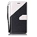 Galaxy J3 2016 Wallet Case,Galaxy J3 2016 PU Flip Case,Leeook Elegant Retro Beautiful Black White Contrast Color Painting Design Ultra Slim Wallet Leather Flip Full Case Cover with Hand Strap Card Holder Magnetic Slots Stand Function BookStyle Protective Pouch Pocket Phone Bag Bumper for Samsung Galaxy J3 2016 + 1 x Black Stylus