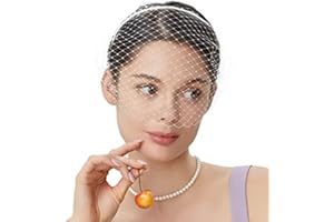 LARFRAECY Sombrero de Velo Nupcial Fascinator Velo de Jaula de pájaros Nupcial Headwear Novia Pelo Accesorios Tocado Velo de Malla tocado elegante malla neta Tocado de Malla Nupcial Encantador