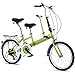 Produktbild WUPYI2018 20 Zoll Klapprad,Erwachsene Kinder Bicycle Fahrrad mit Kindersitz,7 Gang-Schaltung (Grün)