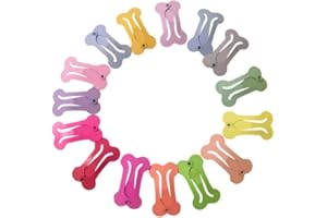 TXUOLIN 10 Pcs Colorful Hair Clips for Dogs,1Inch Small Dog Bow Mini Bone Snap Dog Barrette for Smalls Dog Hairs, Tiny Pet Grooming Hair Accessories for Small Dogs Cat，Dog Hair Accessories