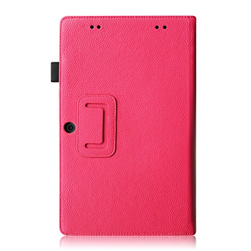 Fintie Odys Ieos Quad 10.1 Hülle Case – Slim Fit Folio Kunstleder Schutzhülle Cover Tasche mit Ständerfunktion für Odys Ieos Quad 25,7 cm 10,1 Zoll Tablet-PC (nicht geeignet für Odys Ieos Quad White Edition), Magenta - 3