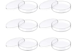KYLOS 6 Stück Petrischale Kunststoff, Kunststoff Petrischalen mit Deckel, Sterile Kunststoff Petrischalen, Bakterienkultur Schüssel, Für Kultivierung Und Beobachtung Von Mikroben In Schulen Und Labors(70mm)